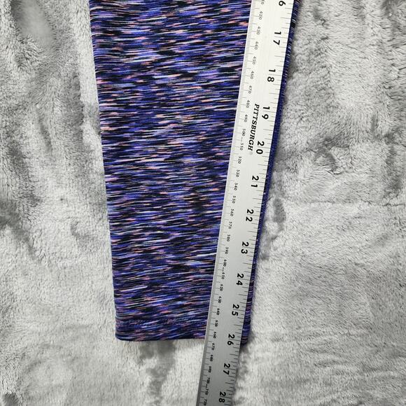 Marc New York Leggings Womens M Purple Space Dye High Rise Fleece Lined Running - Picture 7 of 9
